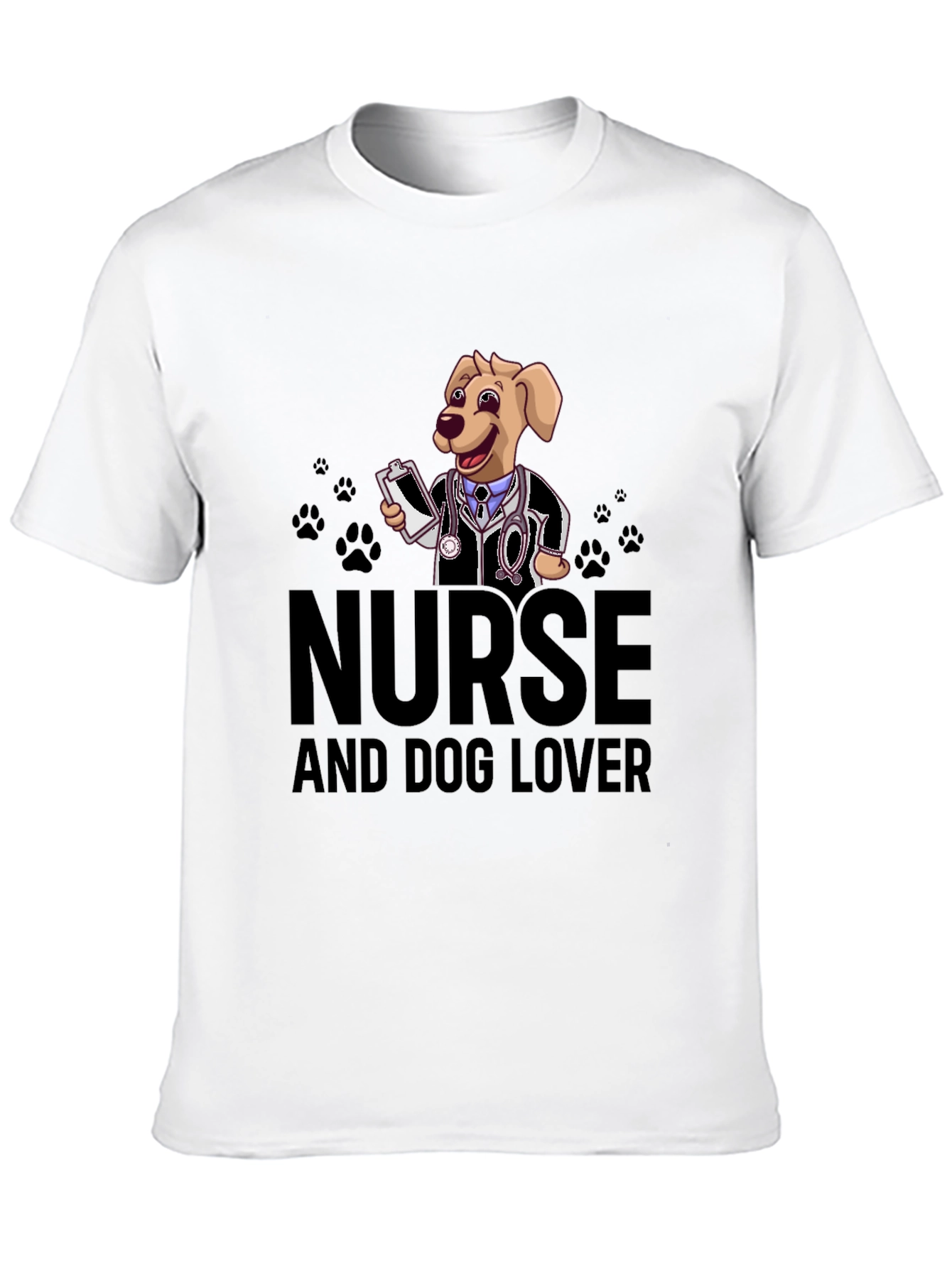 Nurse and Dog Lover Graphic T-Shirt
