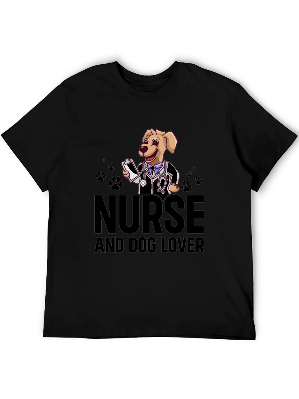 Nurse and Dog Lover Graphic T-Shirt