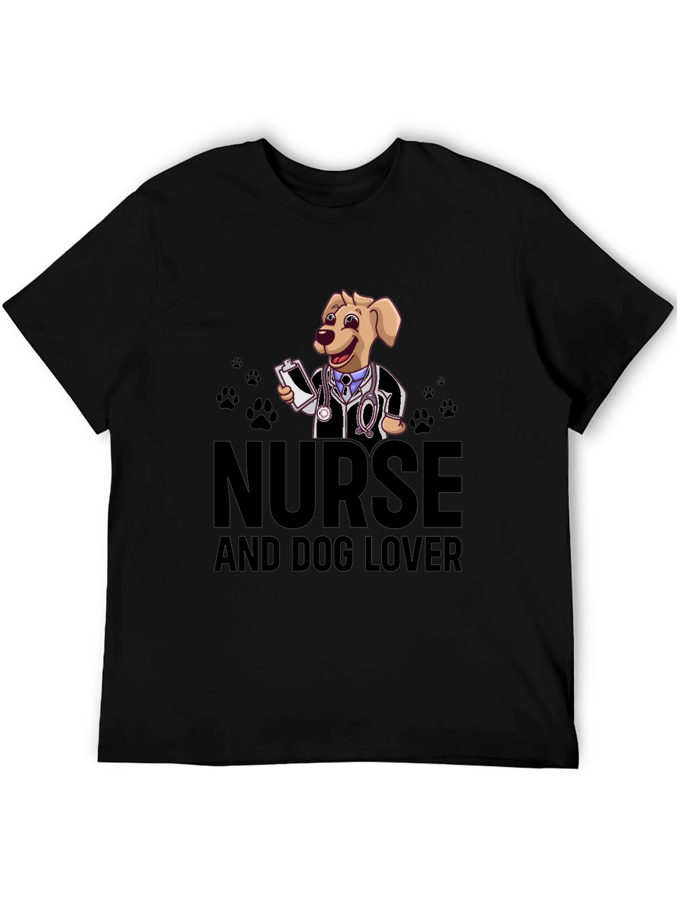 Nurse and Dog Lover Graphic T-Shirt