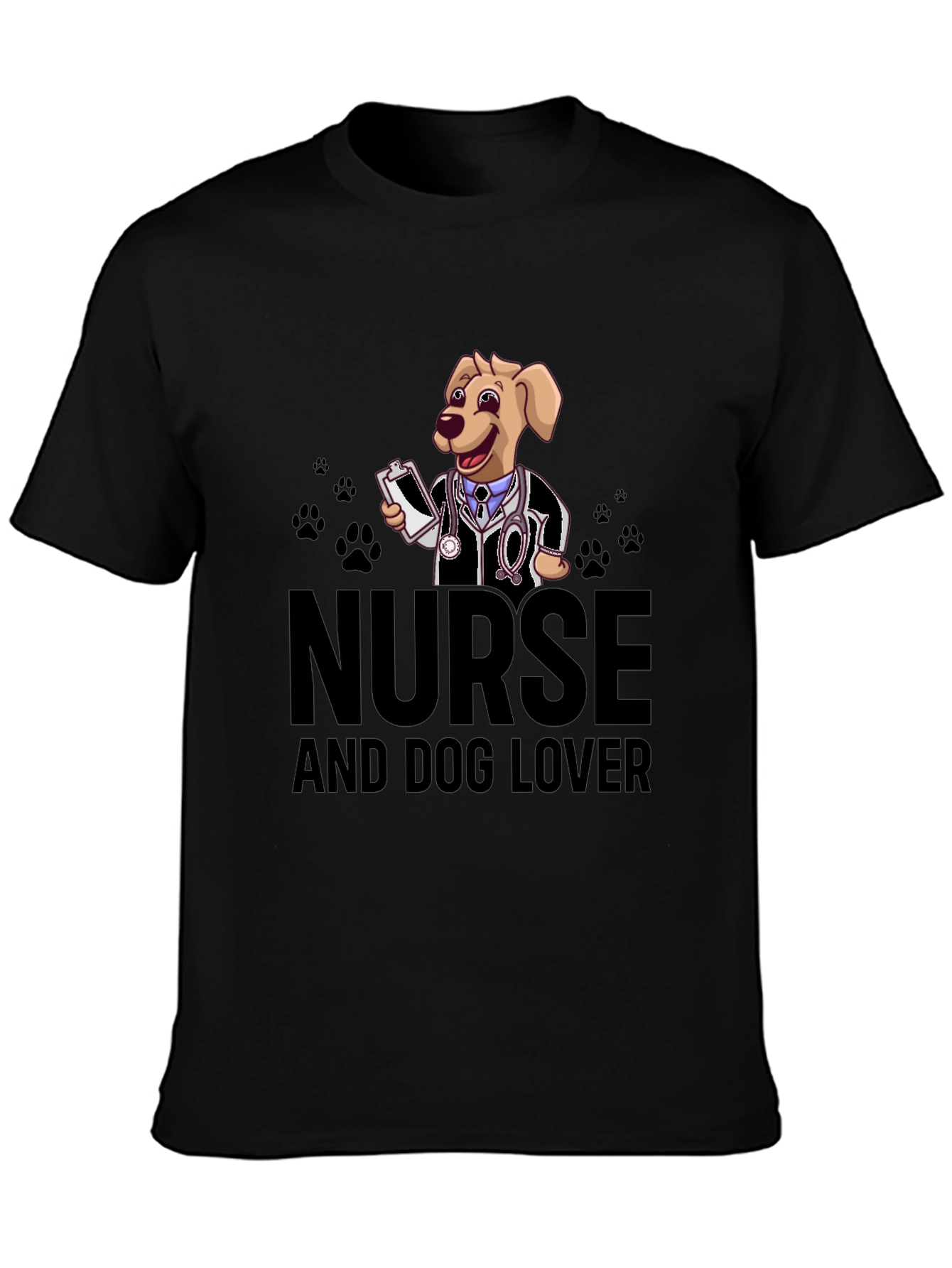 Nurse and Dog Lover Graphic T-Shirt