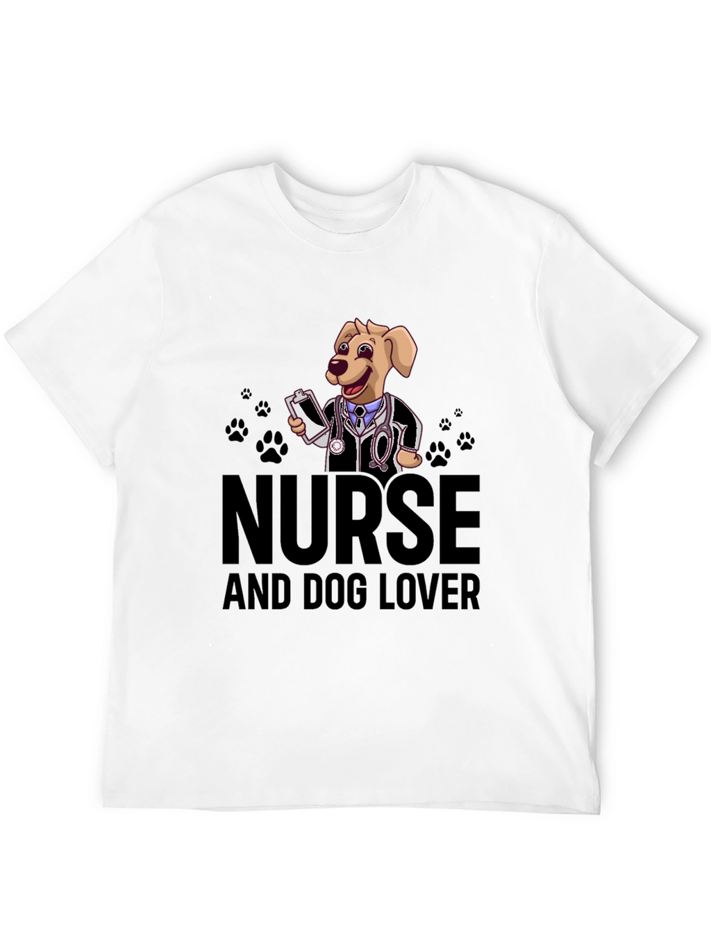 Nurse and Dog Lover Graphic T-Shirt