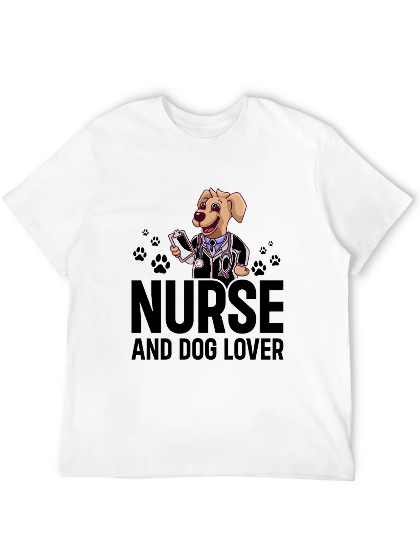 Nurse and Dog Lover Graphic T-Shirt