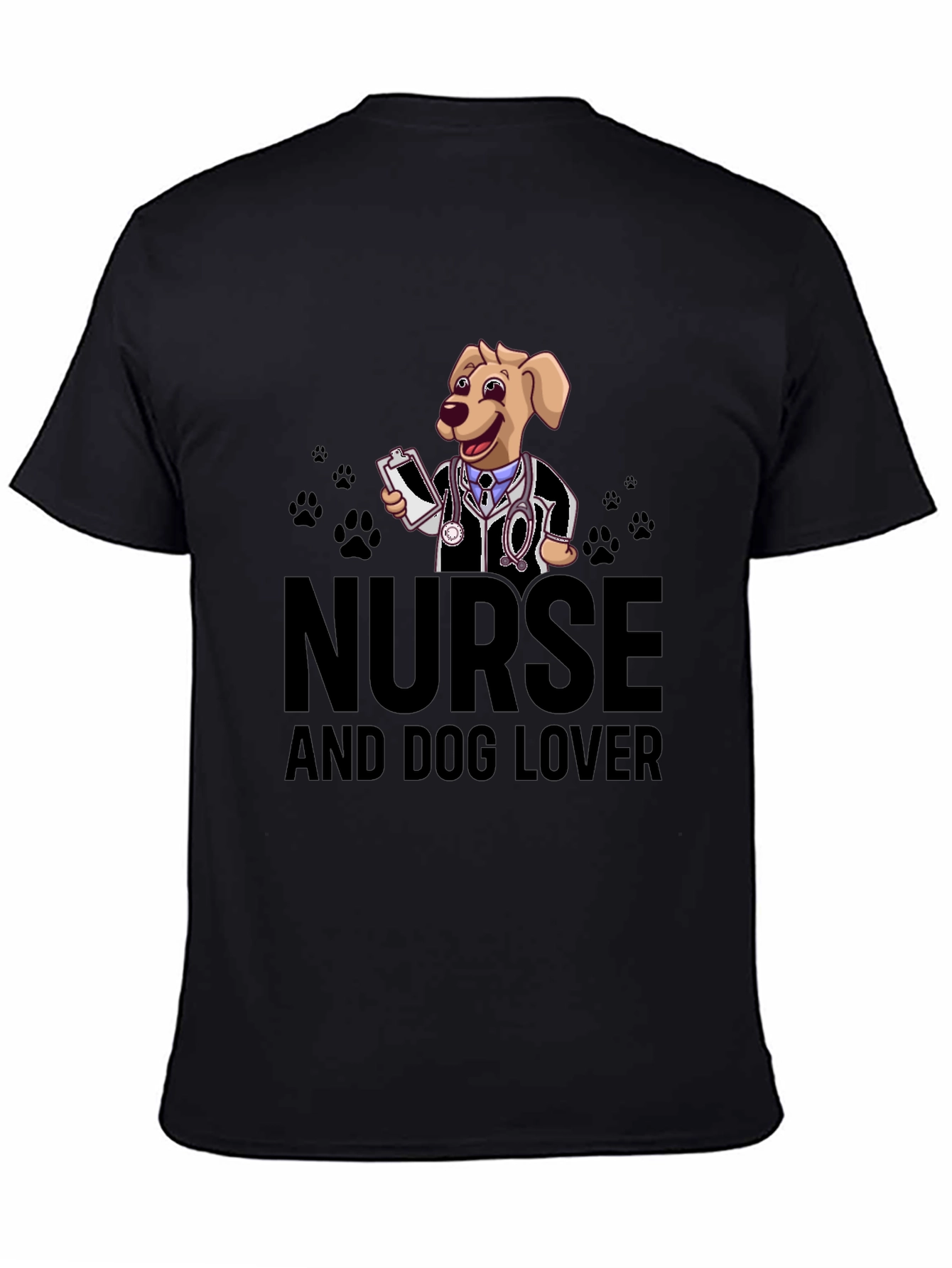Nurse and Dog Lover Graphic T-Shirt