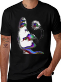 Abstract Art T-Shirt - Mens Black Tee