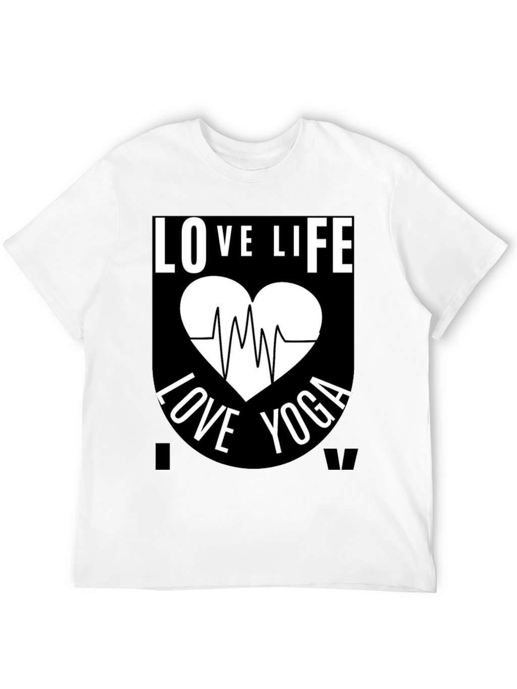 Love Life Yoga Graphic T-Shirt - Black