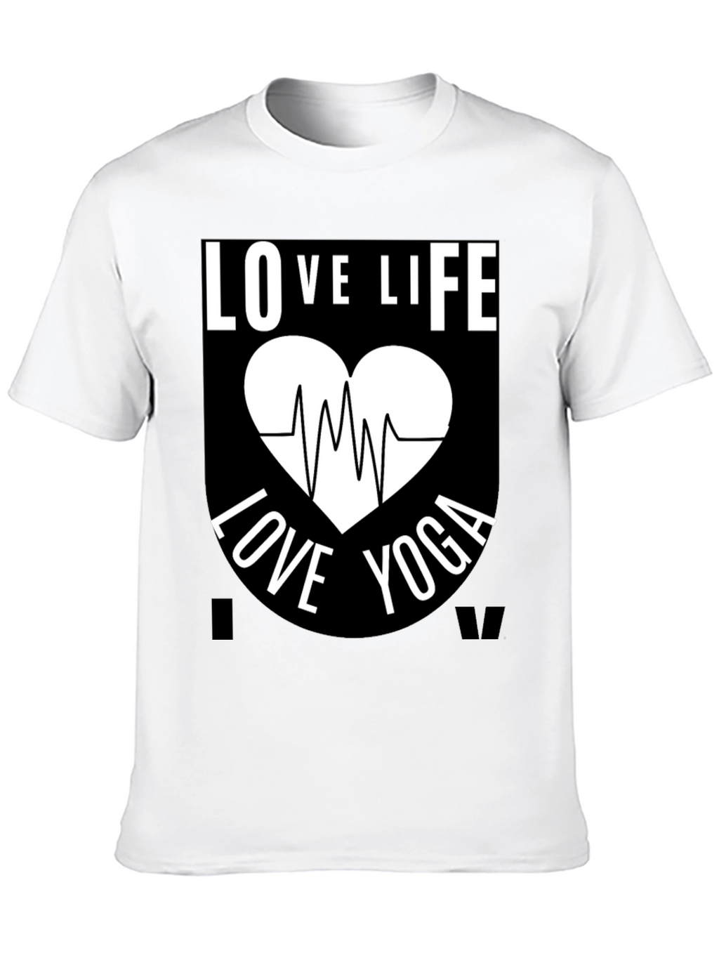 Love Life Yoga Graphic T-Shirt - Black