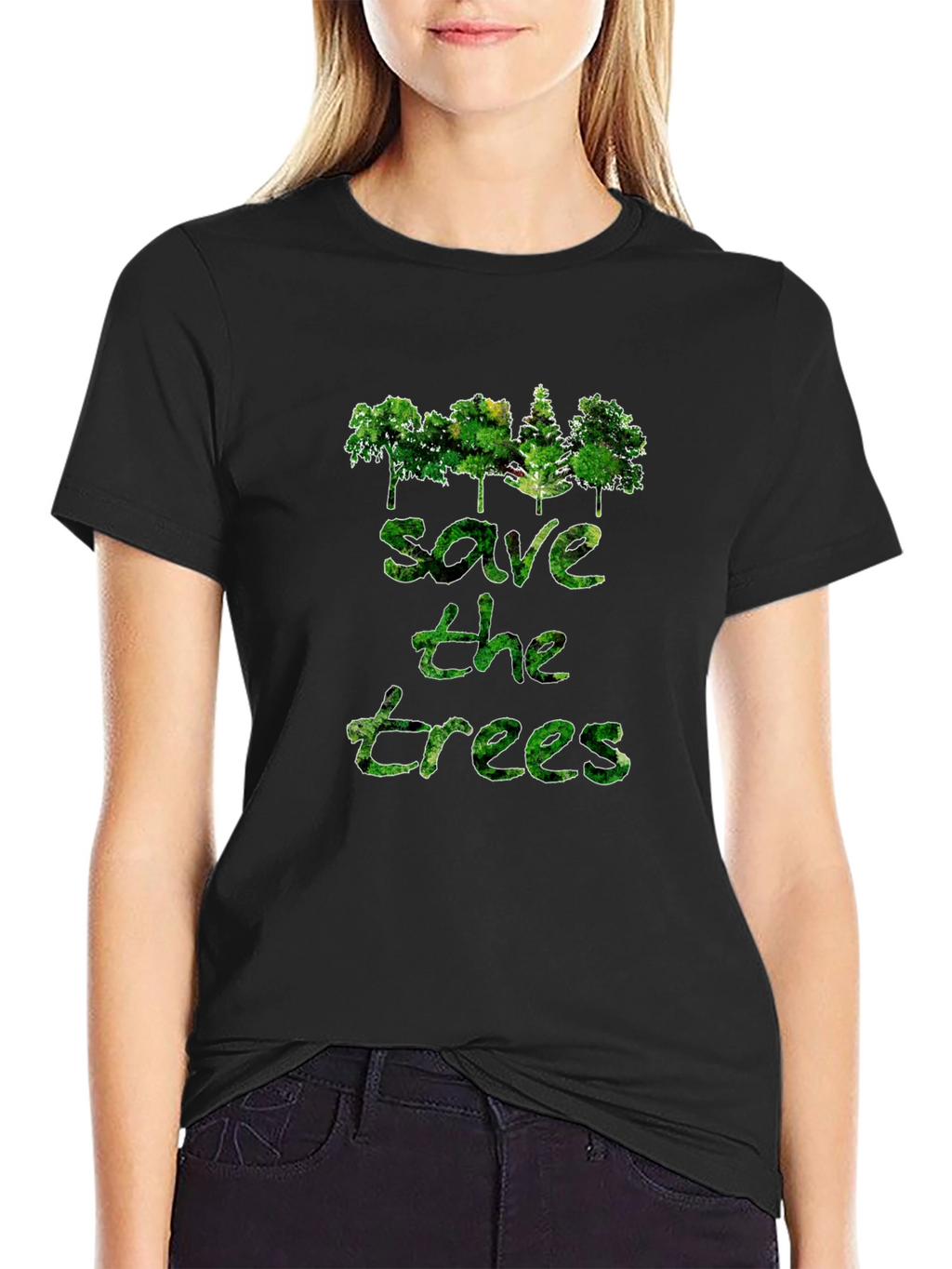Save the Trees Graphic Print T-Shirt