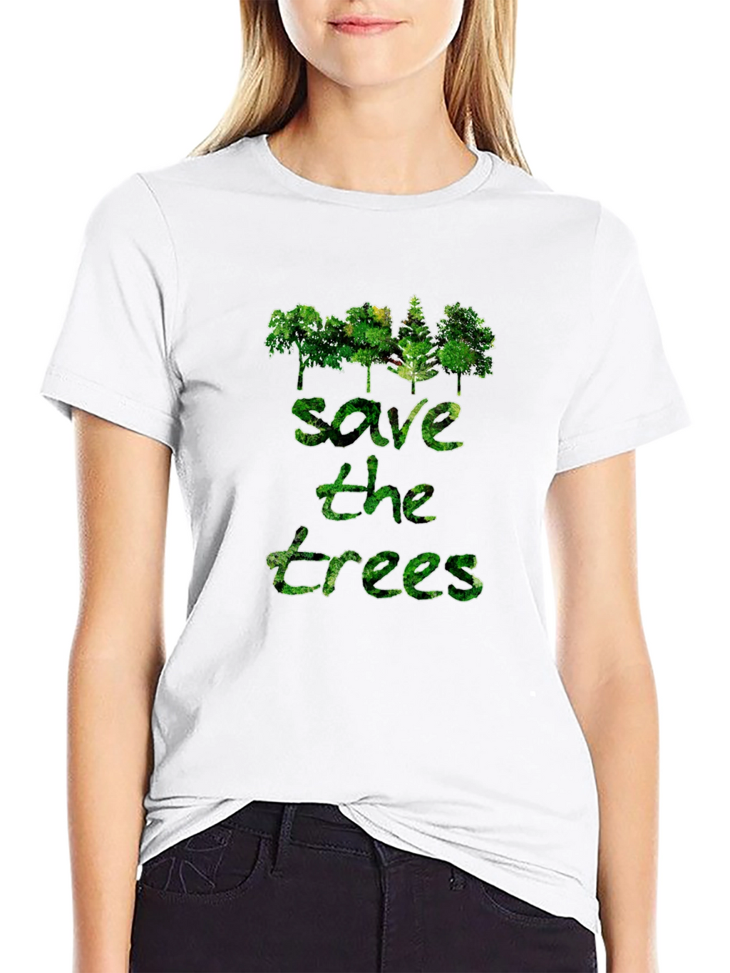 Save the Trees Graphic Print T-Shirt