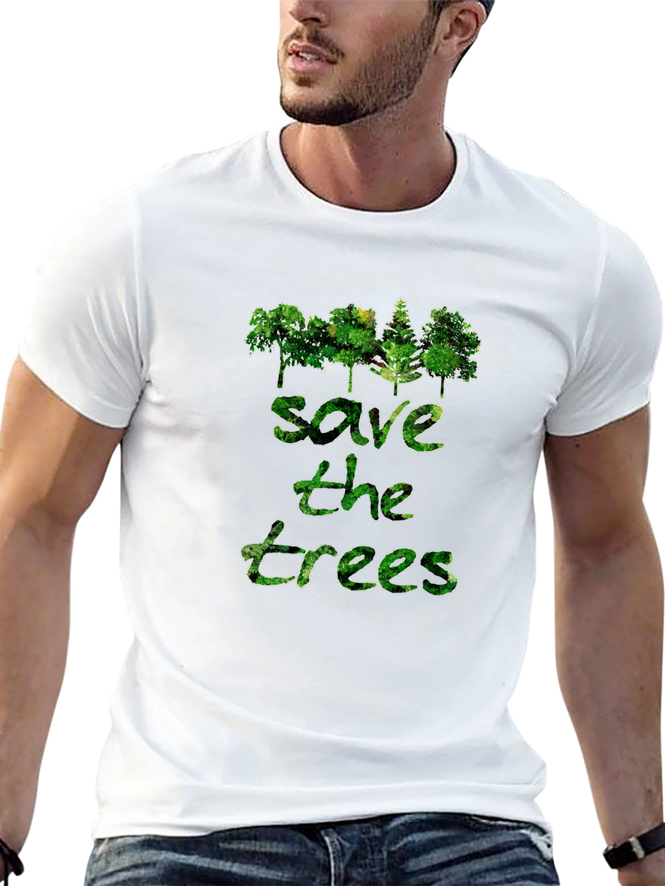 Save the Trees Graphic Print T-Shirt