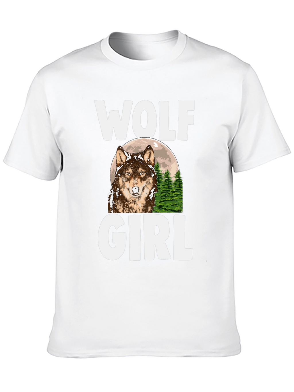 Wolf Girl Graphic Tee - Black Cotton T-Shirt