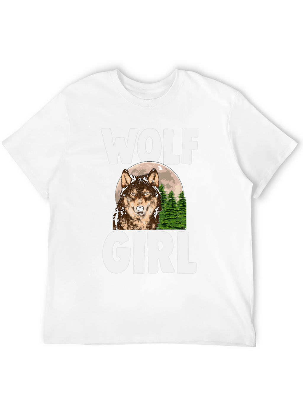 Wolf Girl Graphic Tee - Black Cotton T-Shirt