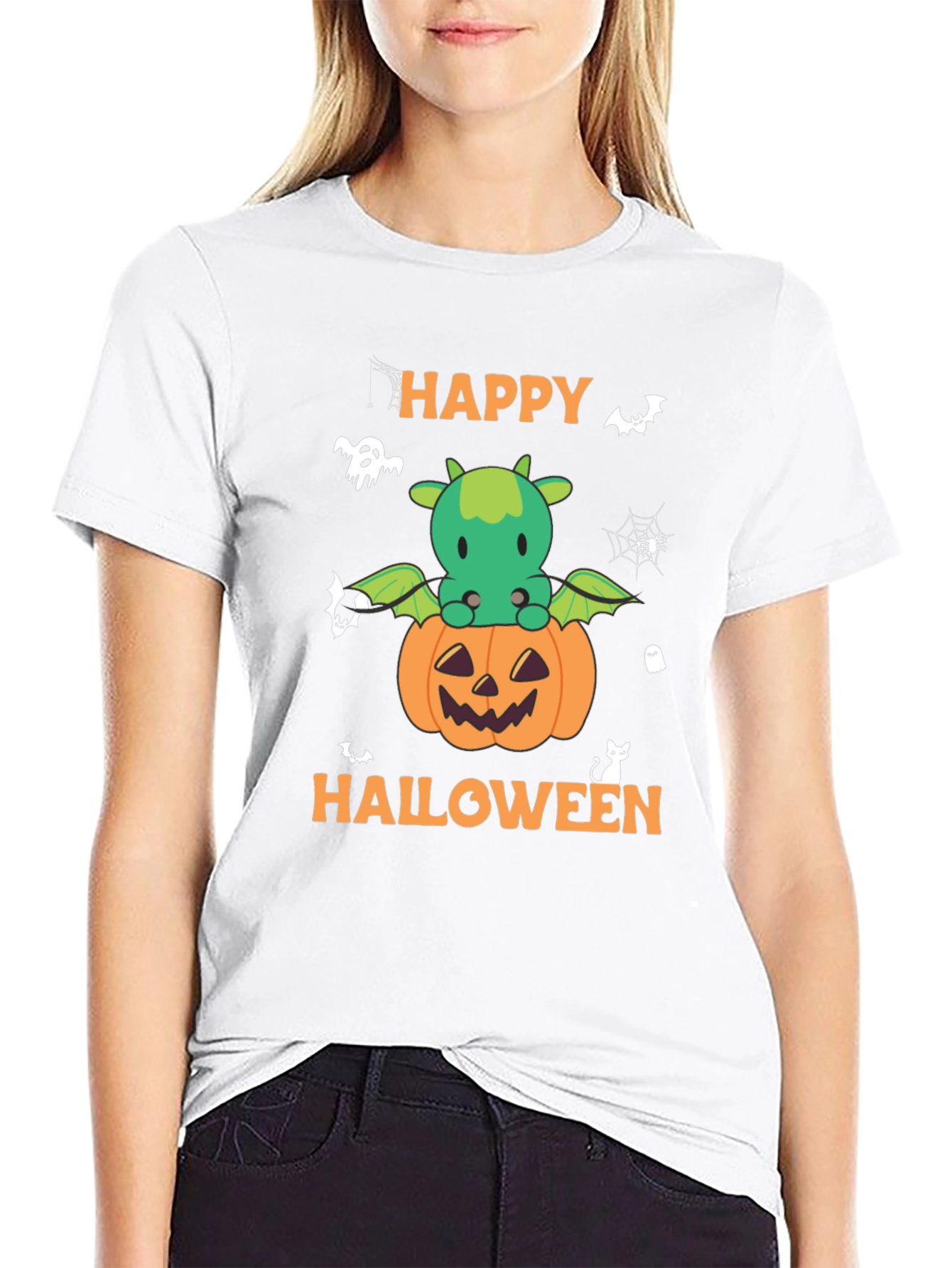 Halloween Dragon Pumpkin Graphic Tee