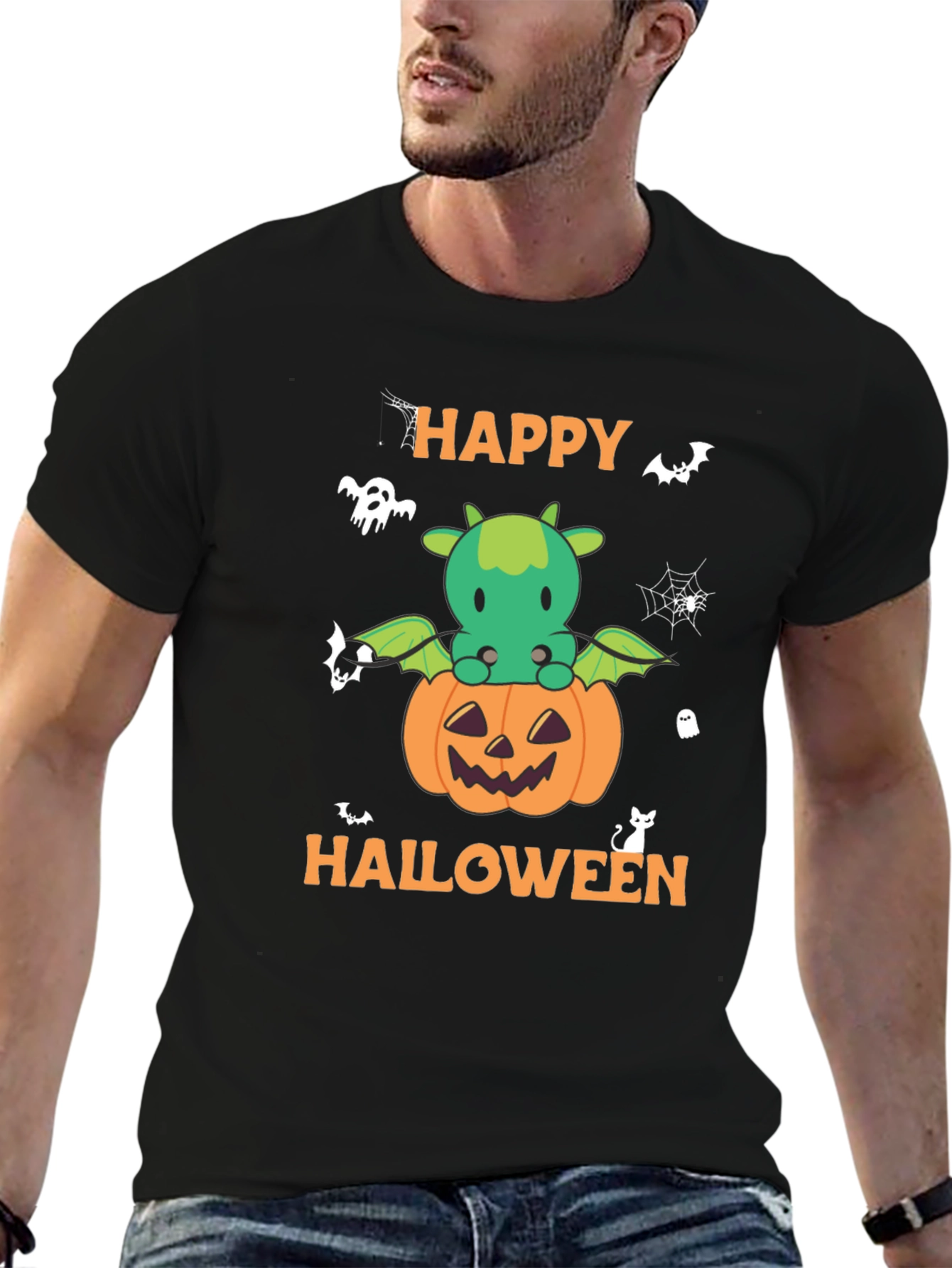Halloween Dragon Pumpkin Graphic Tee