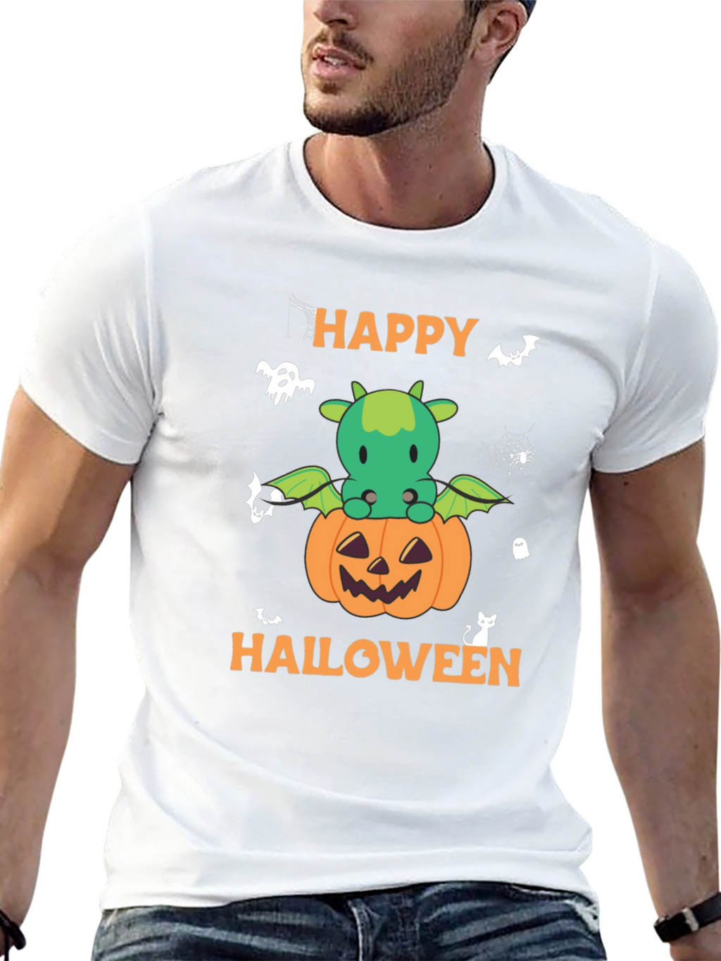 Halloween Dragon Pumpkin Graphic Tee