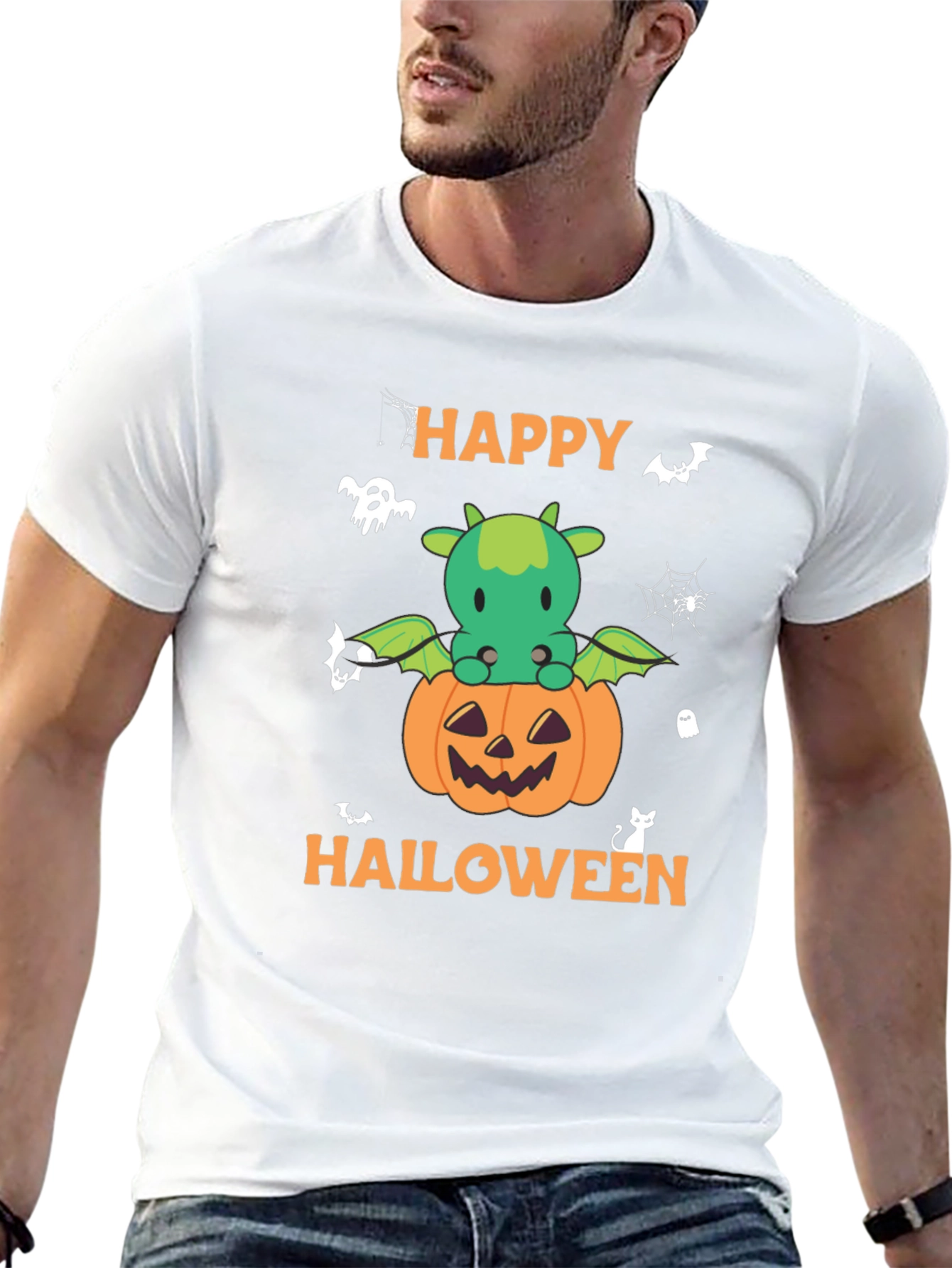 Halloween Dragon Pumpkin Graphic Tee