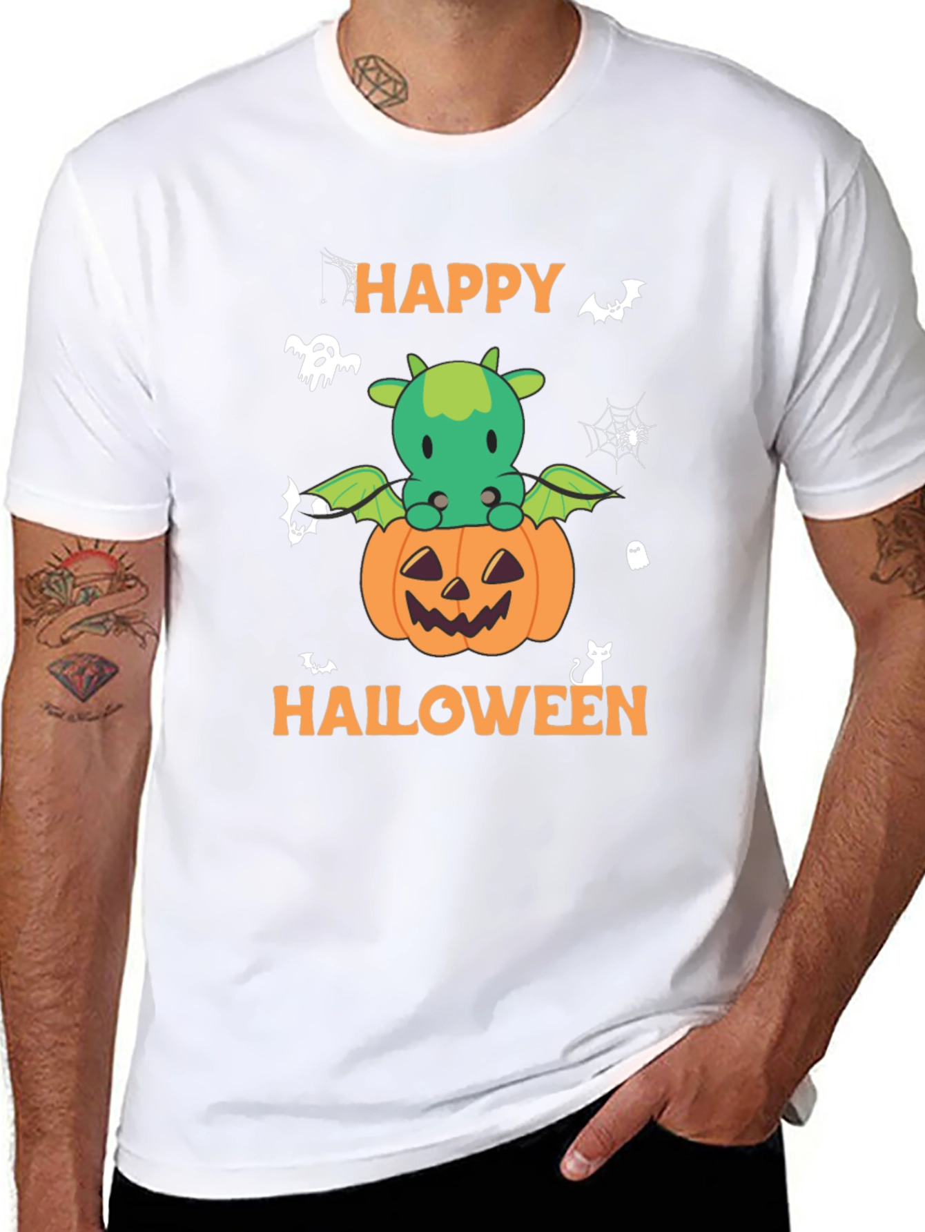 Halloween Dragon Pumpkin Graphic Tee
