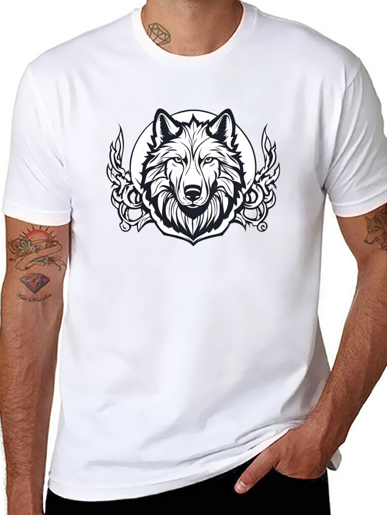 Wolf Graphic Black T-Shirt