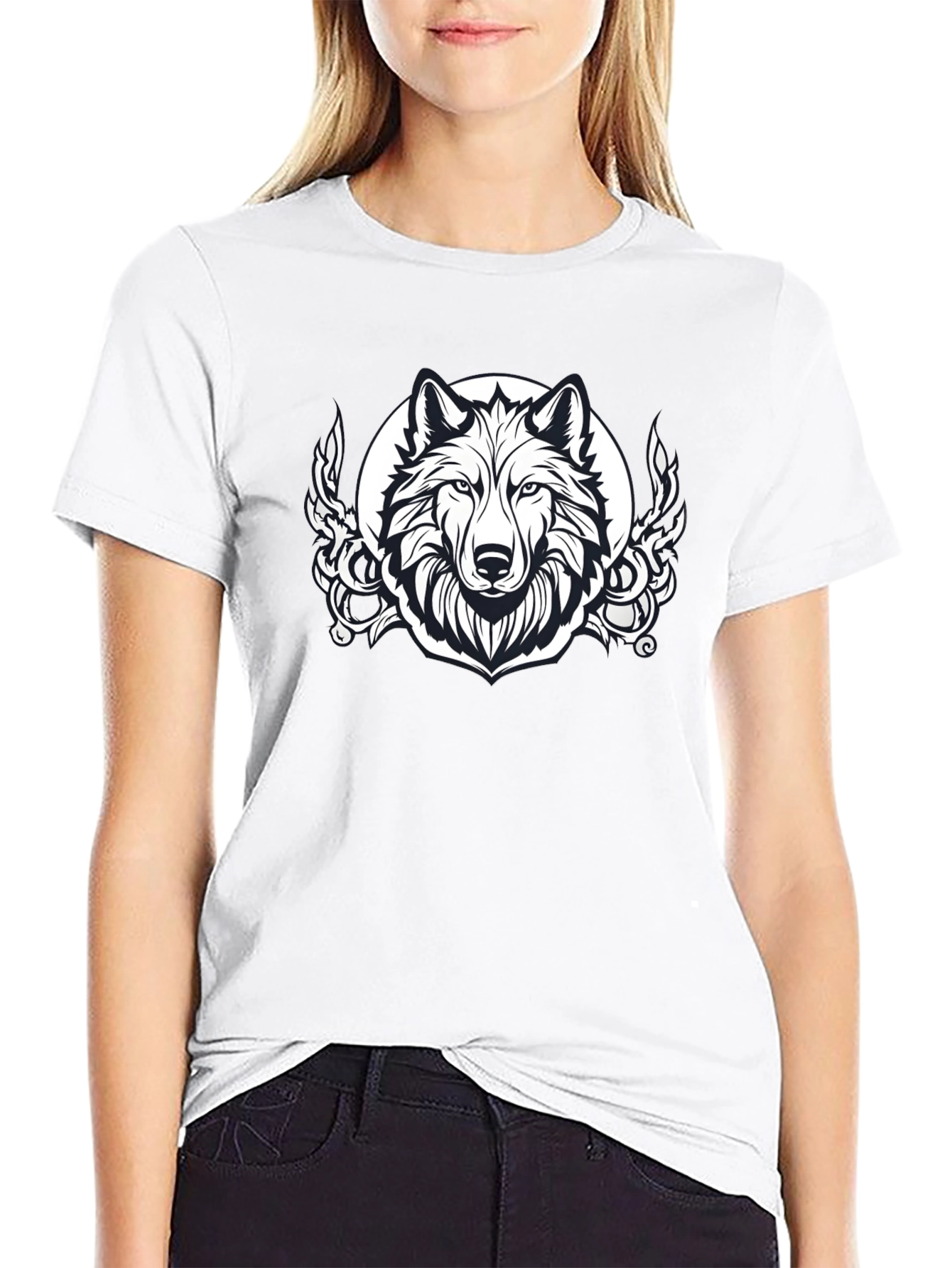 Wolf Graphic Black T-Shirt