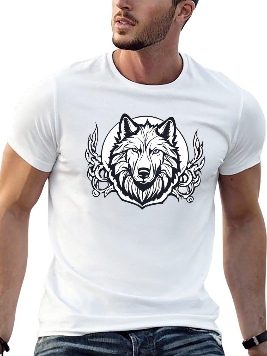 Wolf Graphic Black T-Shirt