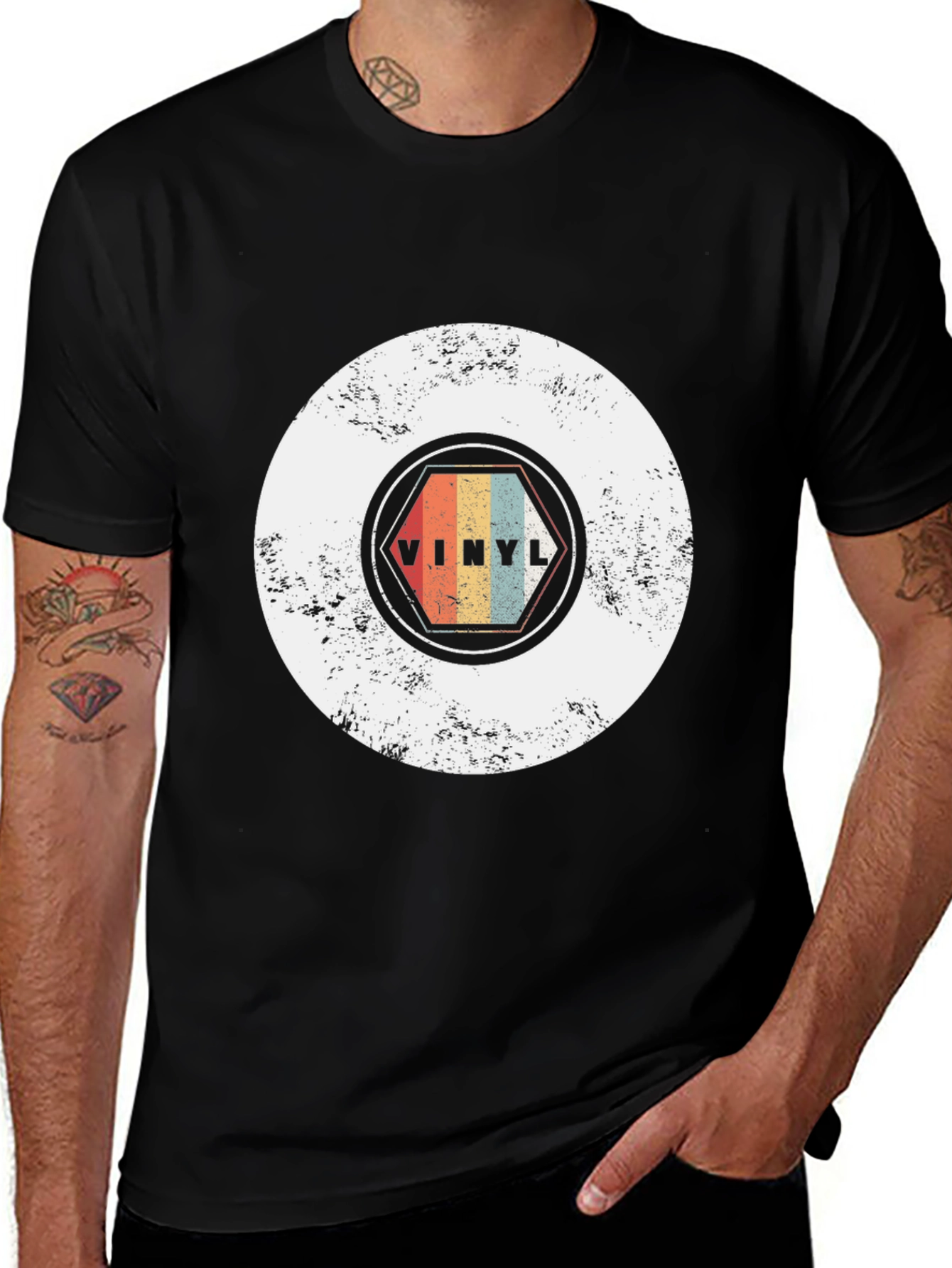 Vintage Vinyl Record Graphic Tee - Retro Music Lover T-Shirt