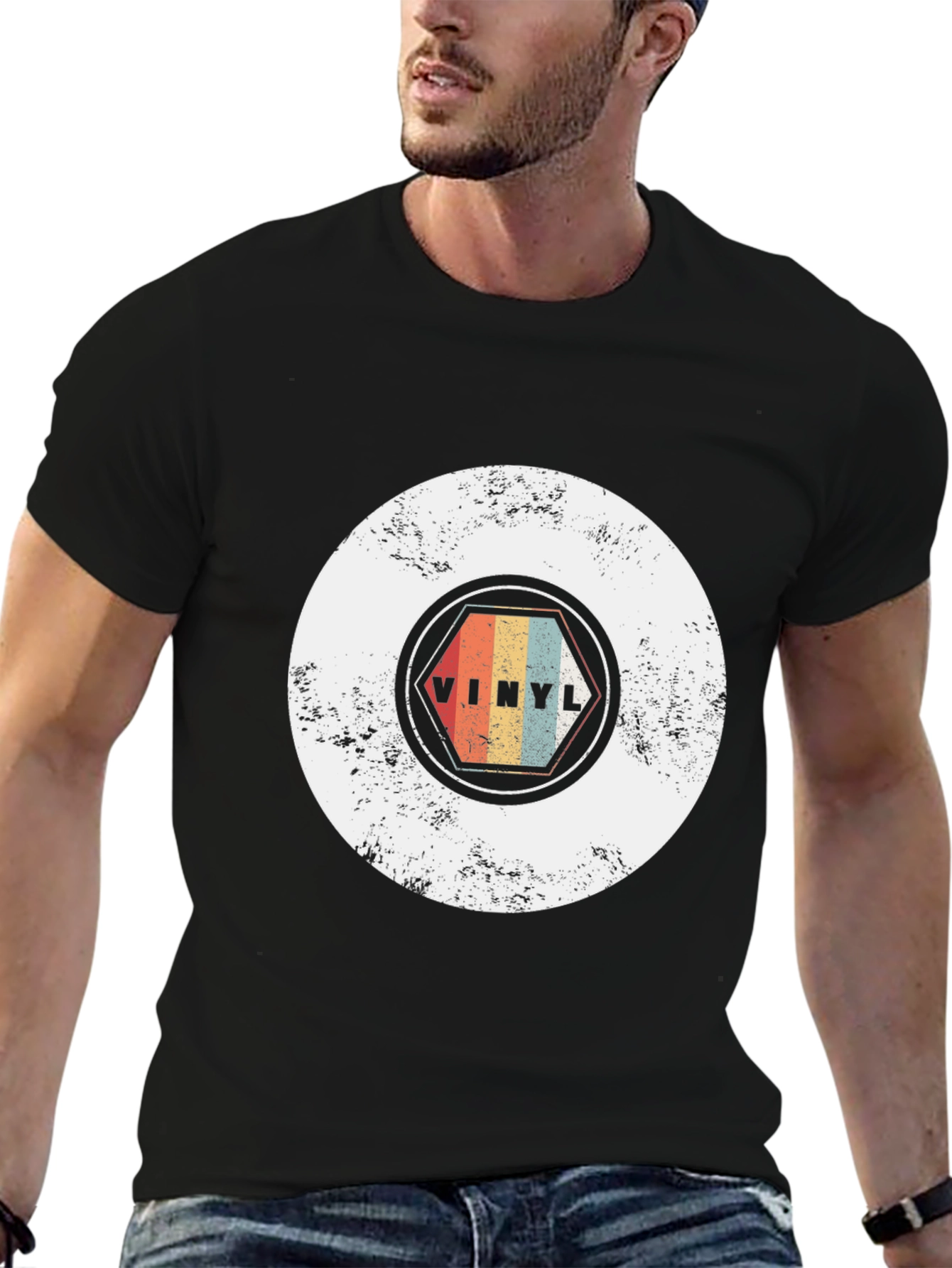 Vintage Vinyl Record Graphic Tee - Retro Music Lover T-Shirt