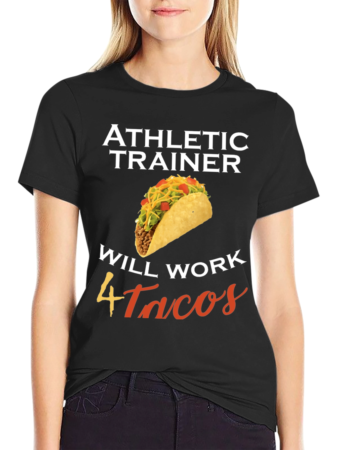 Athletic Trainer Taco T-Shirt - Will Work 4 Tacos