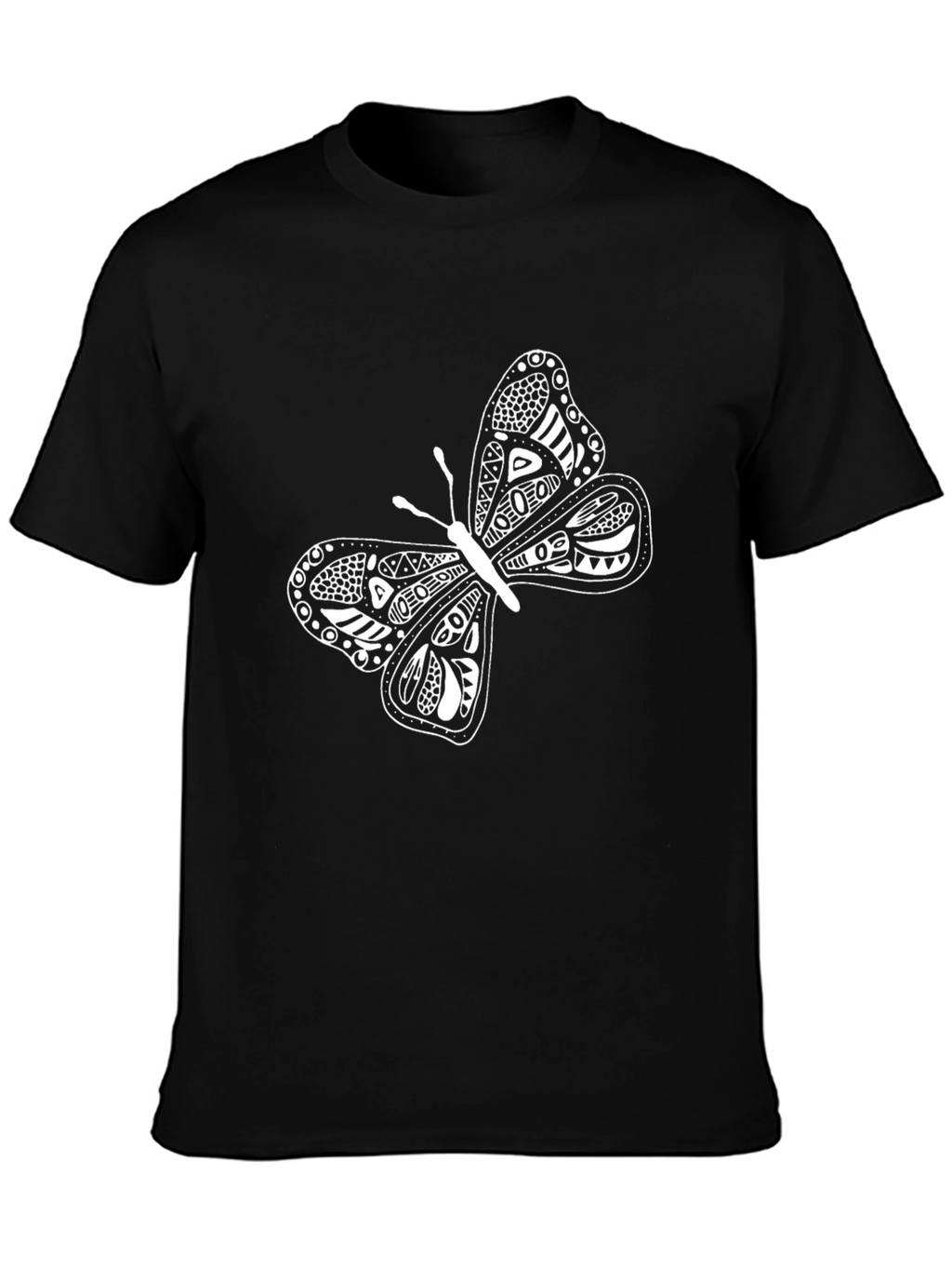Butterfly Graphic Black T-Shirt - Unique Design