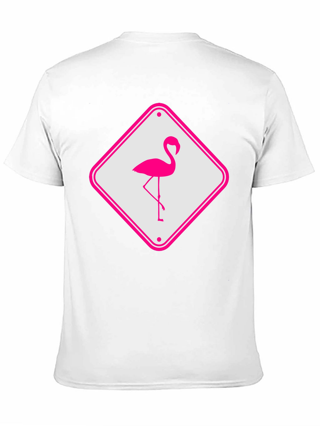 Flamingo Sign Graphic Tee - Cool Novelty T-Shirt