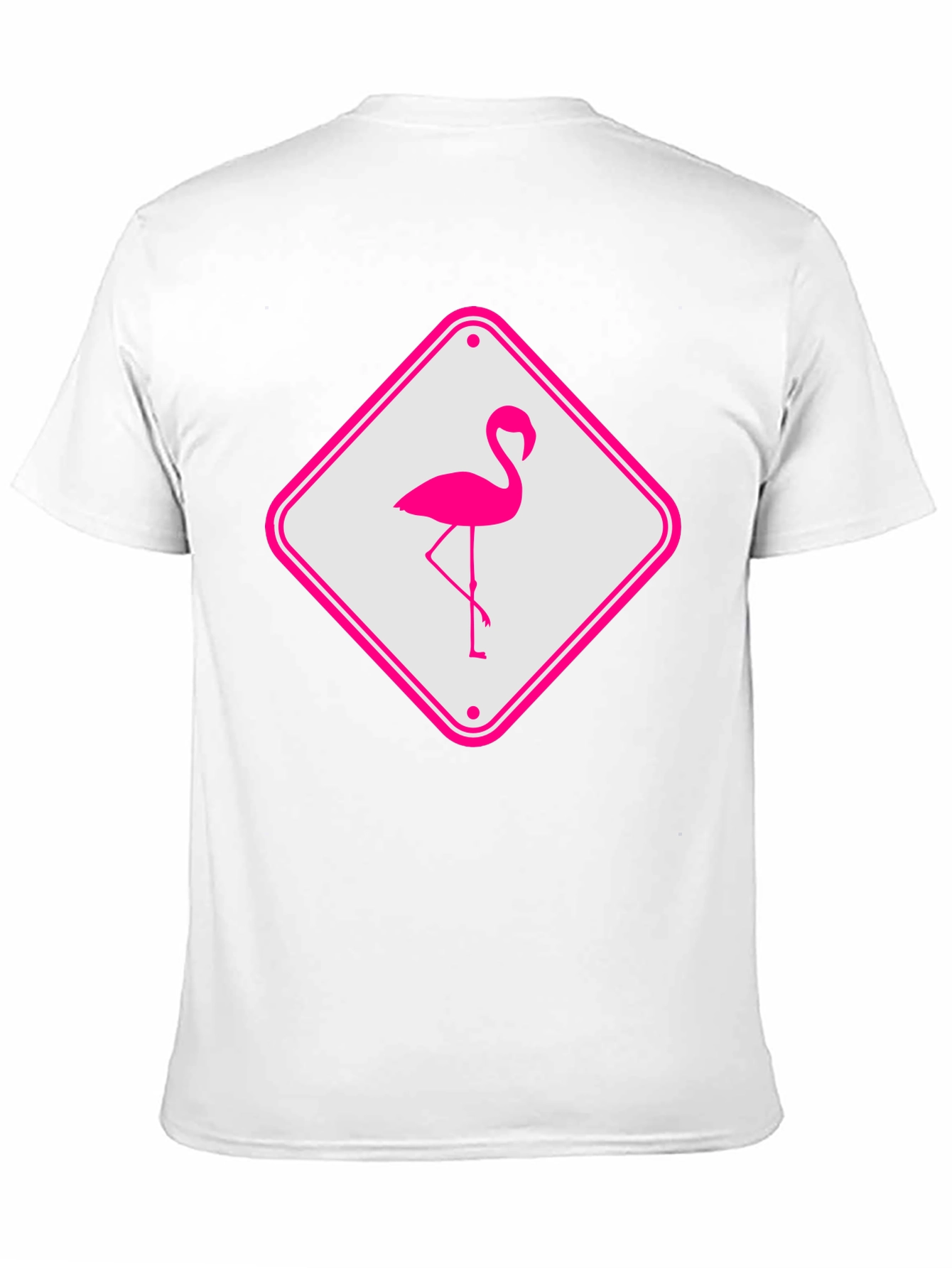 Flamingo Sign Graphic Tee - Cool Novelty T-Shirt