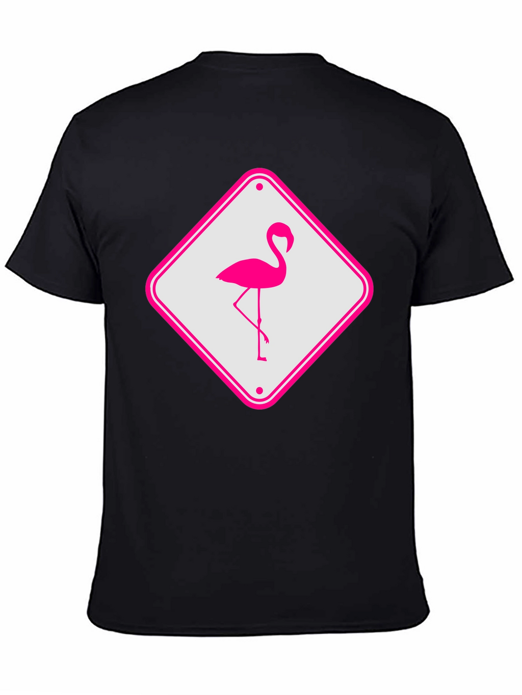Flamingo Sign Graphic Tee - Cool Novelty T-Shirt