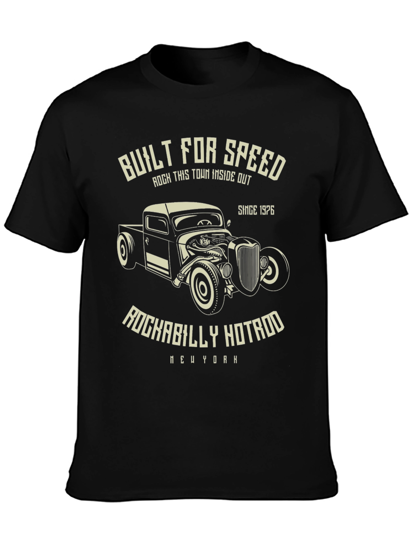 Built For Speed Rockabilly Hotrod Tee