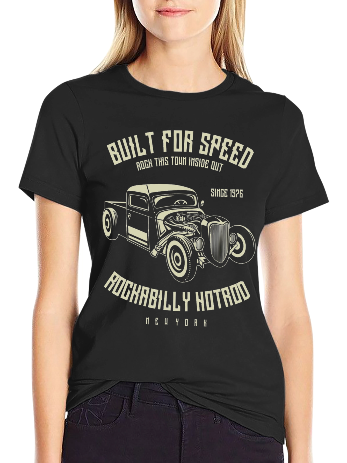 Built For Speed Rockabilly Hotrod Tee