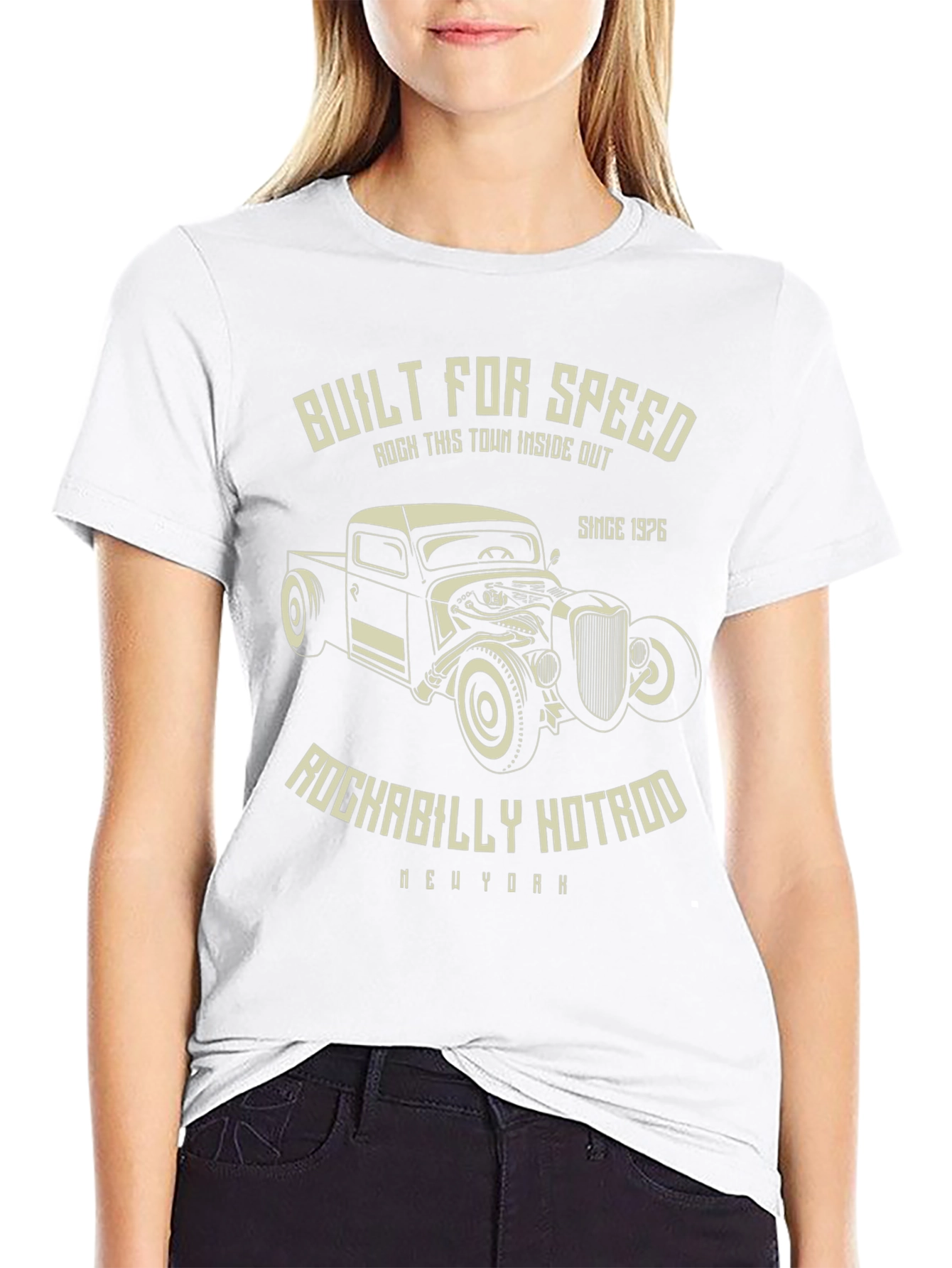 Built For Speed Rockabilly Hotrod Tee