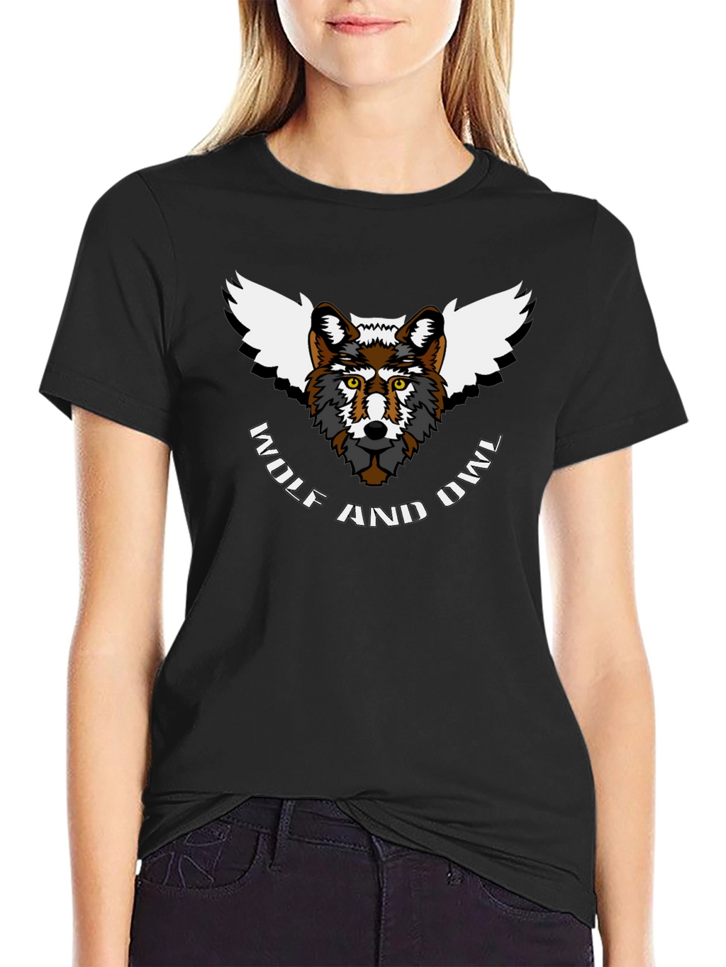Wolf and Owl T-Shirt - Unique Animal Design