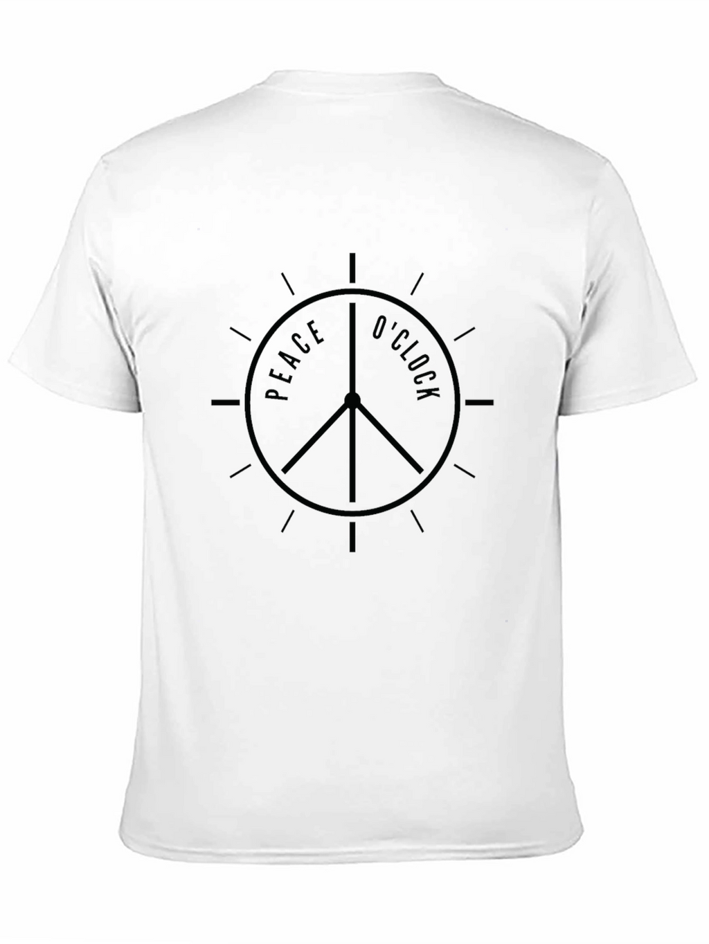 Peace OClock Graphic Tee - Black Cotton T-Shirt