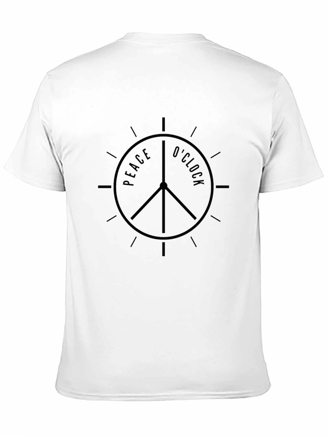 Peace OClock Graphic Tee - Black Cotton T-Shirt