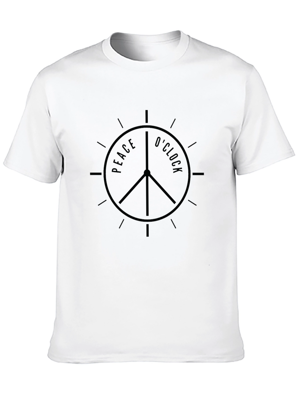 Peace OClock Graphic Tee - Black Cotton T-Shirt