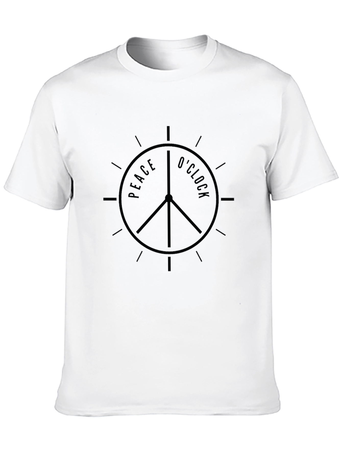 Peace OClock Graphic Tee - Black Cotton T-Shirt