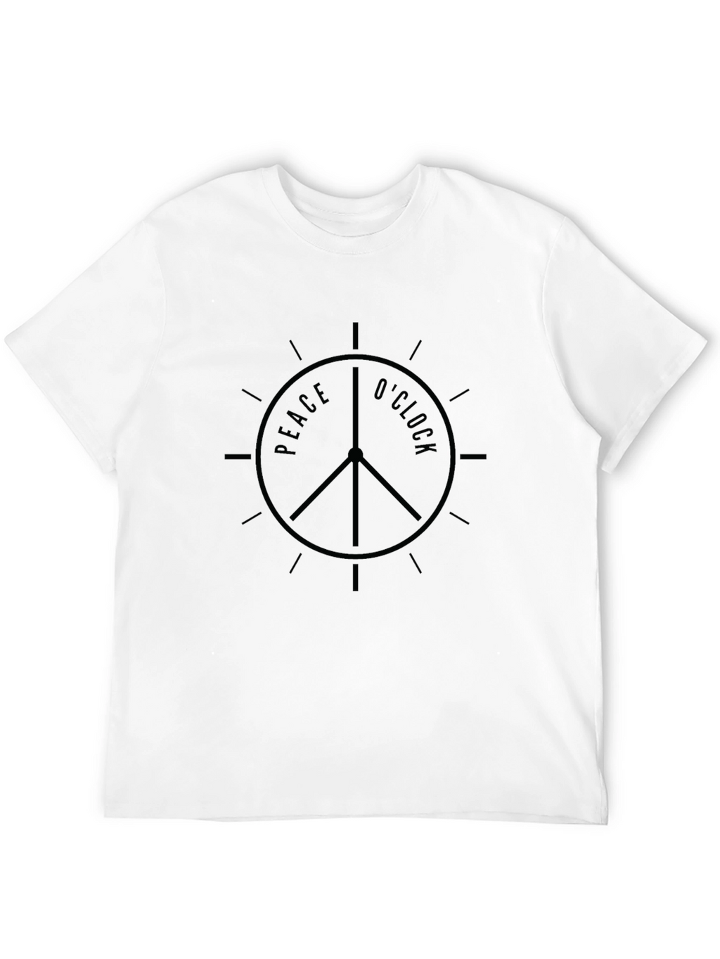 Peace OClock Graphic Tee - Black Cotton T-Shirt