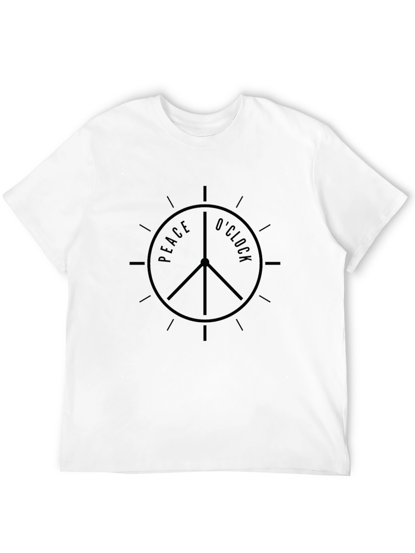 Peace OClock Graphic Tee - Black Cotton T-Shirt