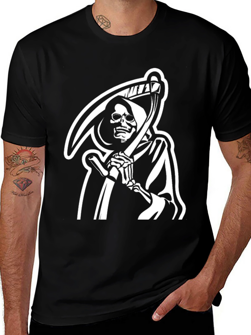Grim Reaper Graphic Black T-Shirt