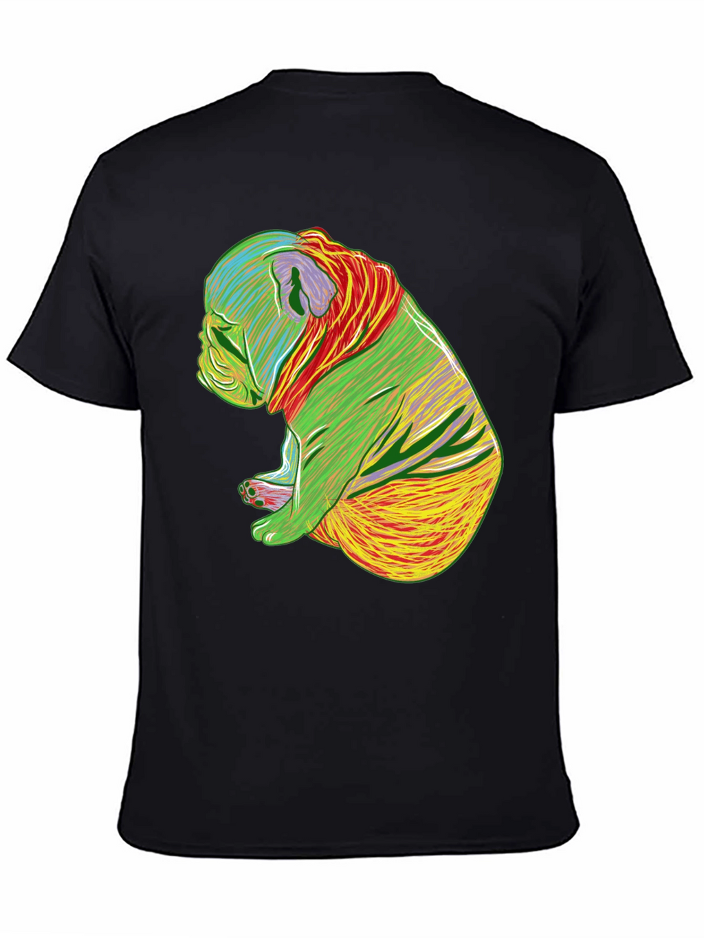Psychedelic Bulldog Graphic Tee