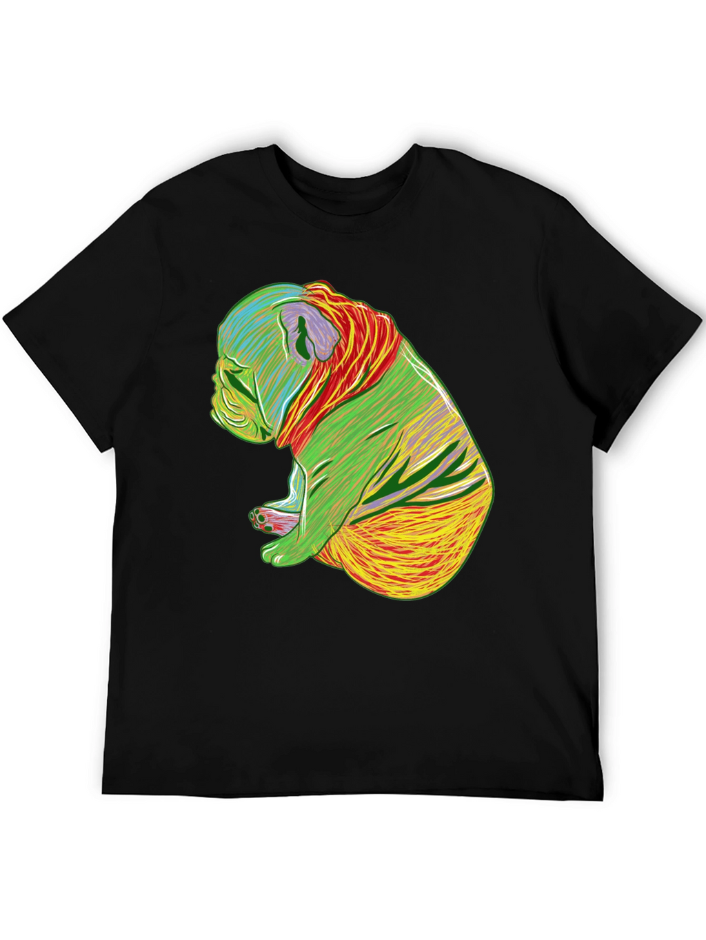 Psychedelic Bulldog Graphic Tee