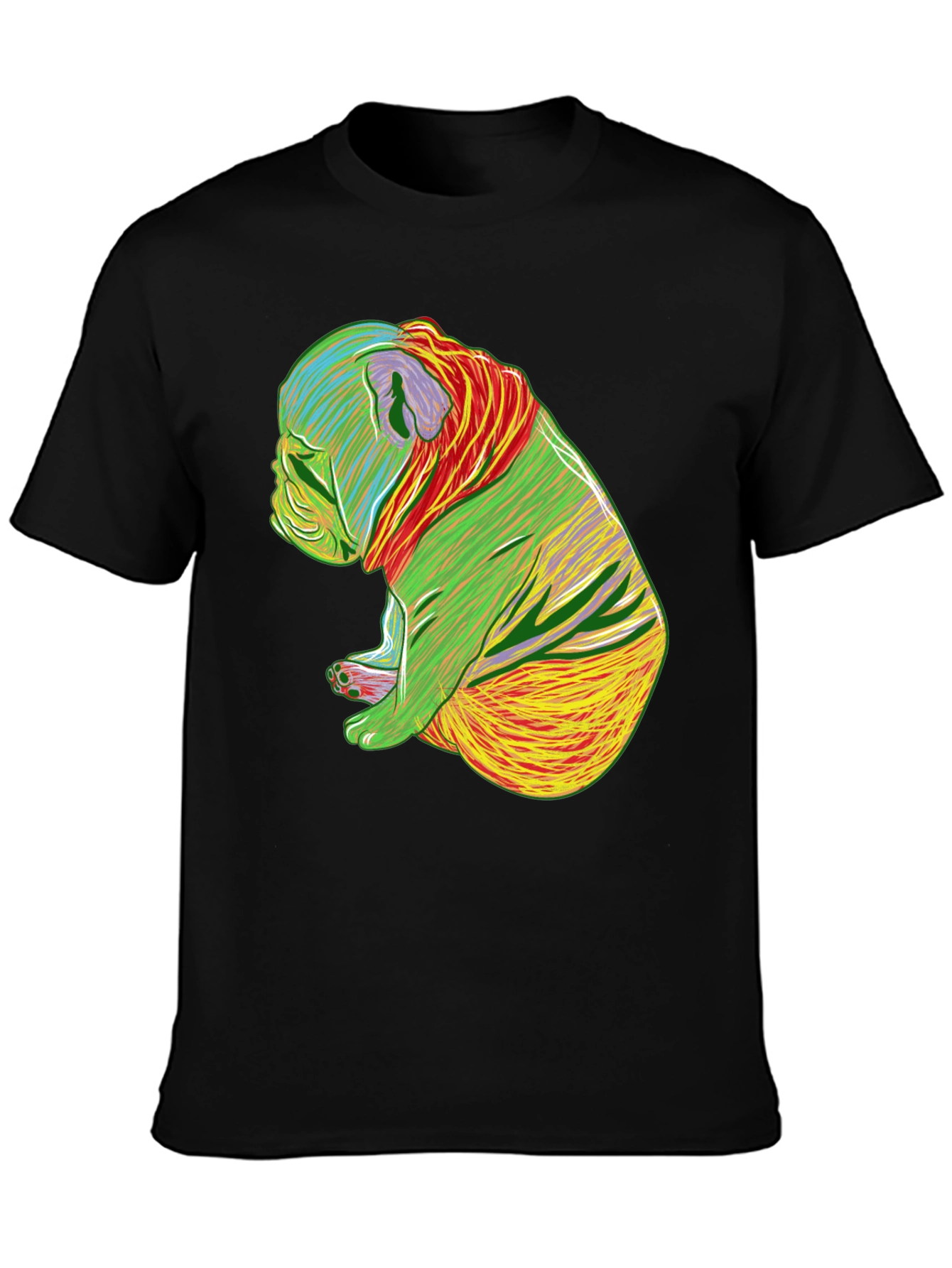 Psychedelic Bulldog Graphic Tee