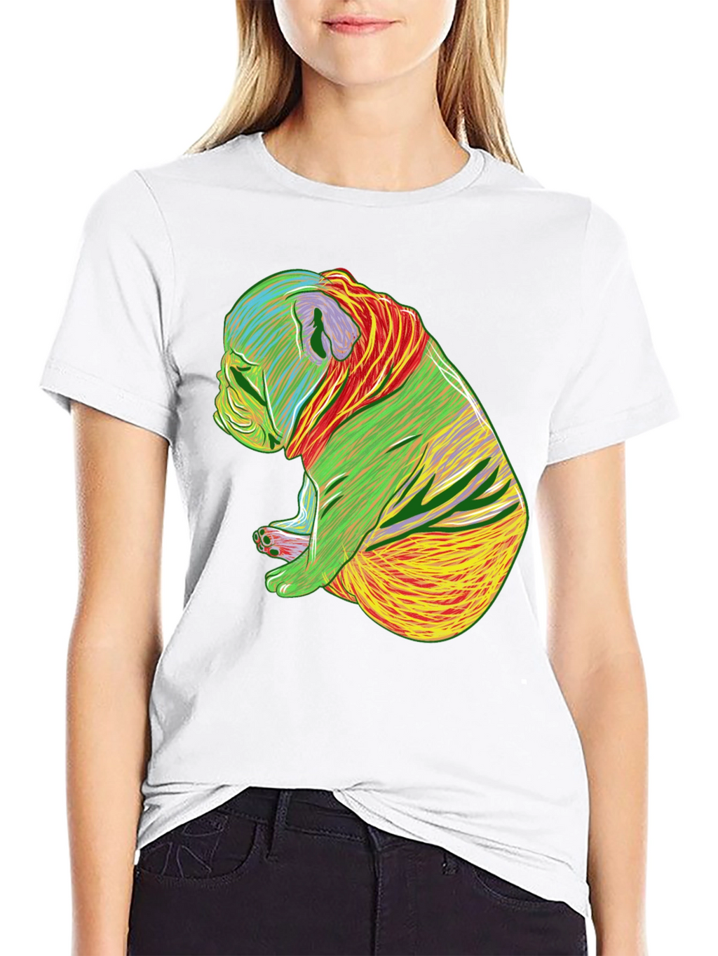Psychedelic Bulldog Graphic Tee