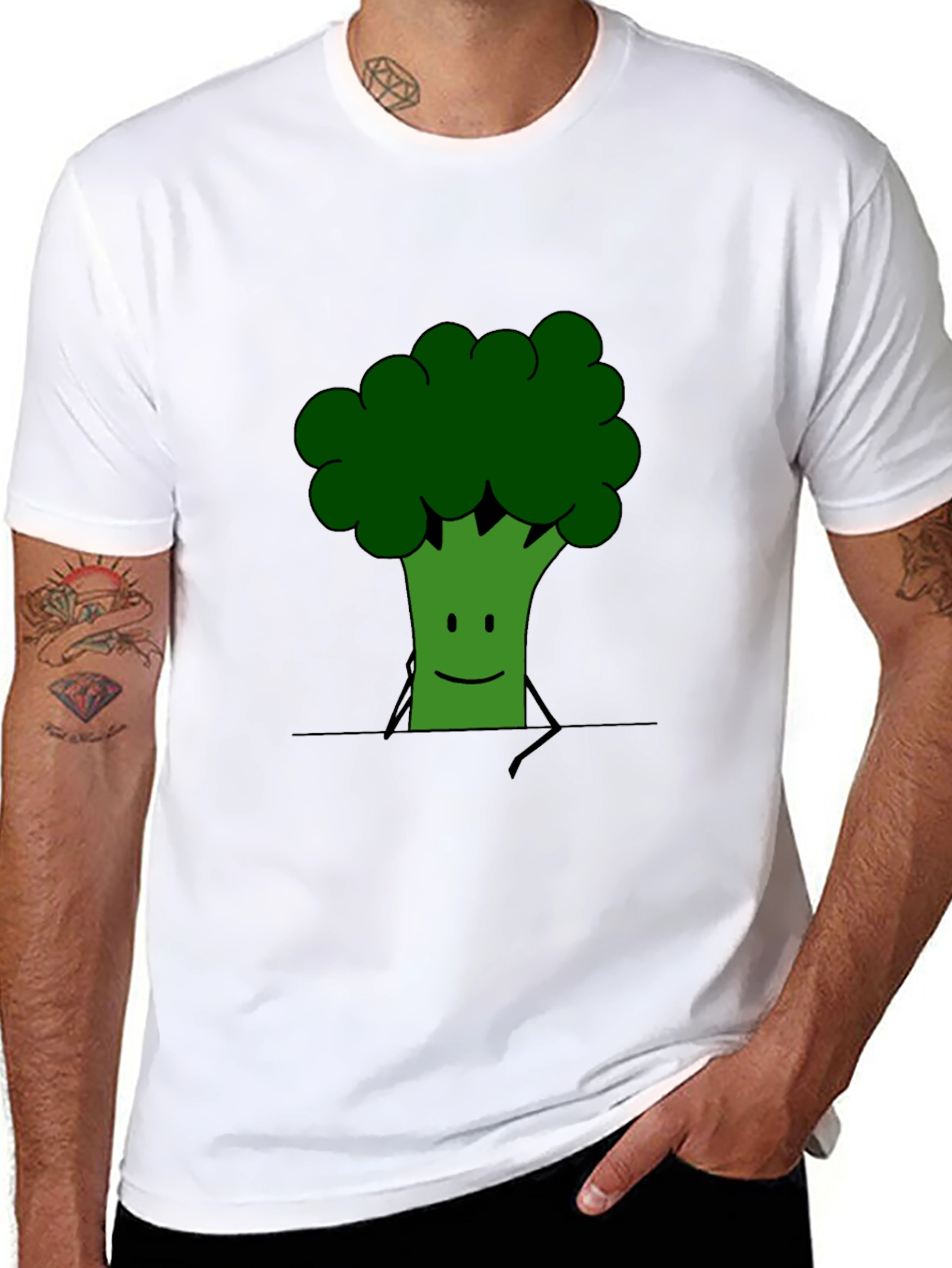 Broccoli Graphic Tee - Funny Vegetable T-Shirt