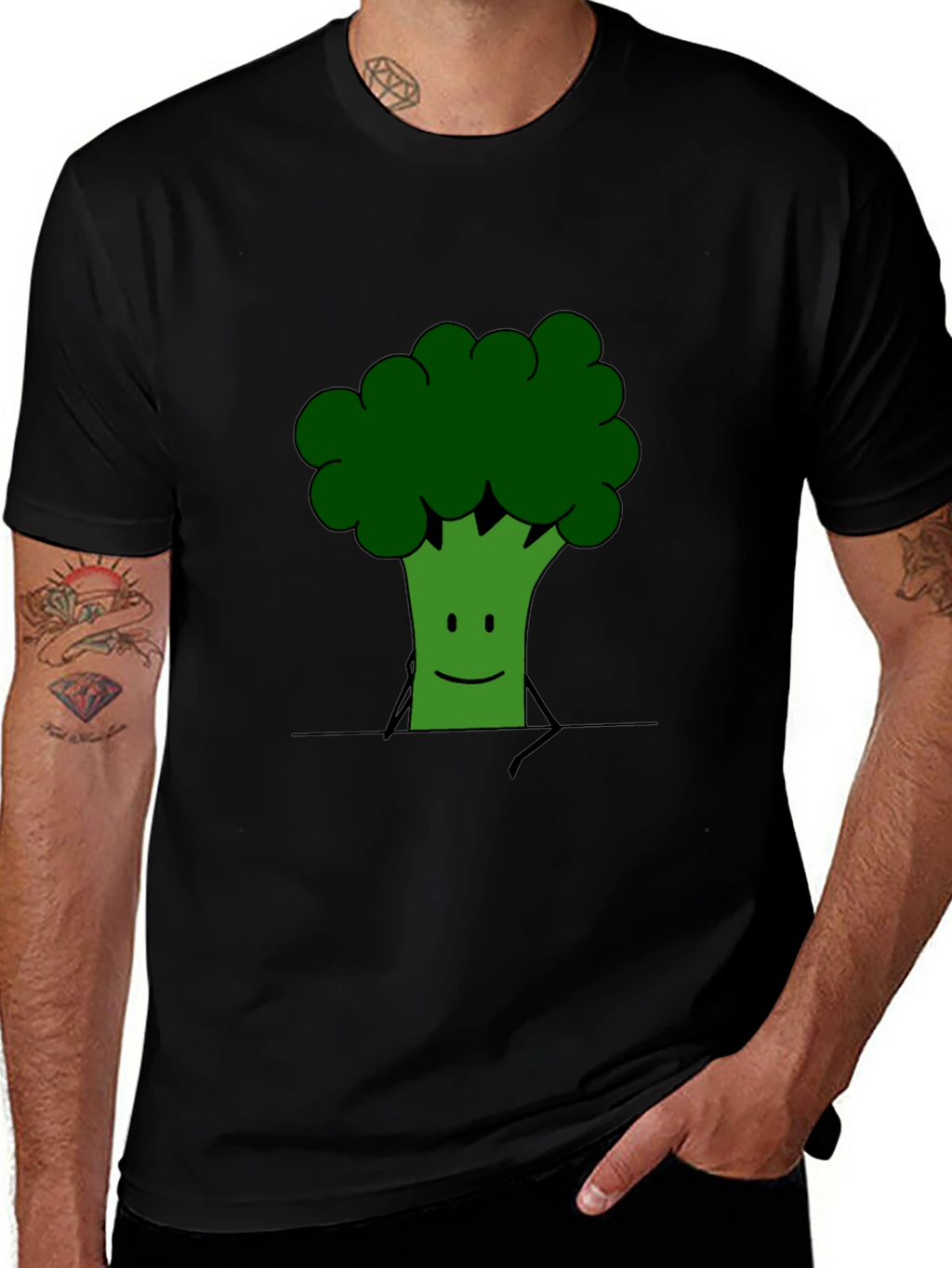 Broccoli Graphic Tee - Funny Vegetable T-Shirt