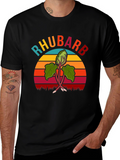 Rhubarb Retro Graphic T-Shirt - Novelty Tee