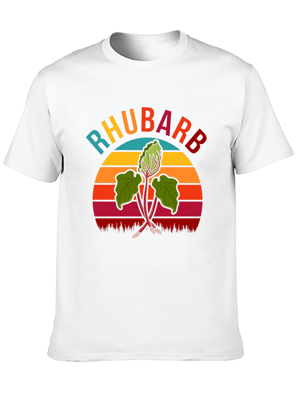 Rhubarb Retro Graphic T-Shirt - Novelty Tee