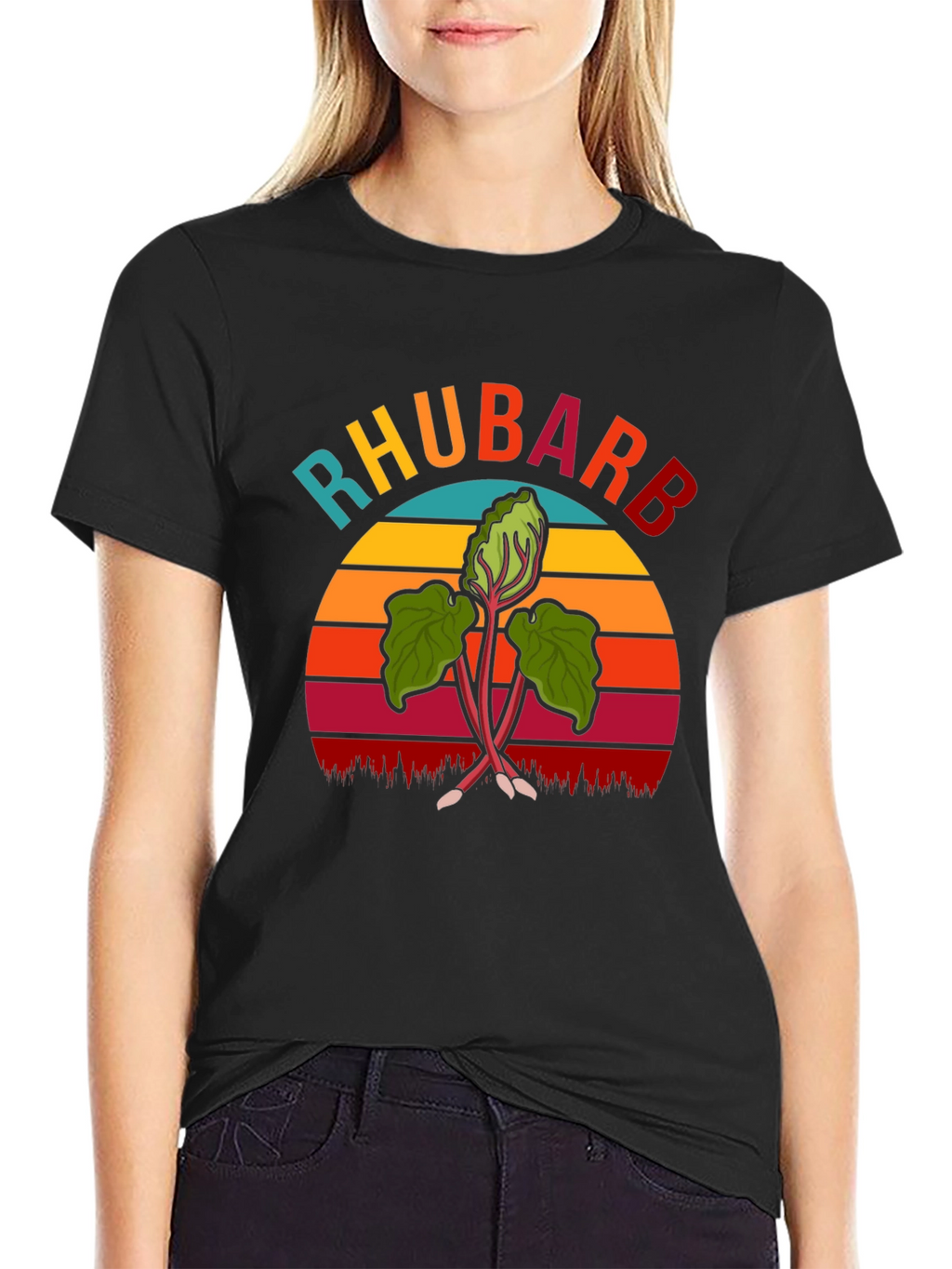 Rhubarb Retro Graphic T-Shirt - Novelty Tee
